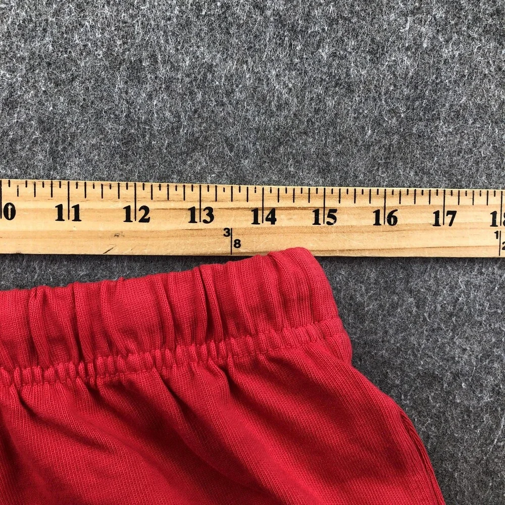 Politics Shorts Mens Large Red Sweat Elastic Waist 10 Inseam Casual Summer
